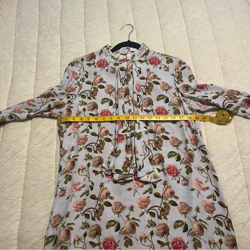 FRANCESCO SCOGNAMIGLIO Floral Ruffle-Front Top - Picture 7 of 8